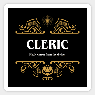 Cleric Class Tabletop RPG Gaming Magnet